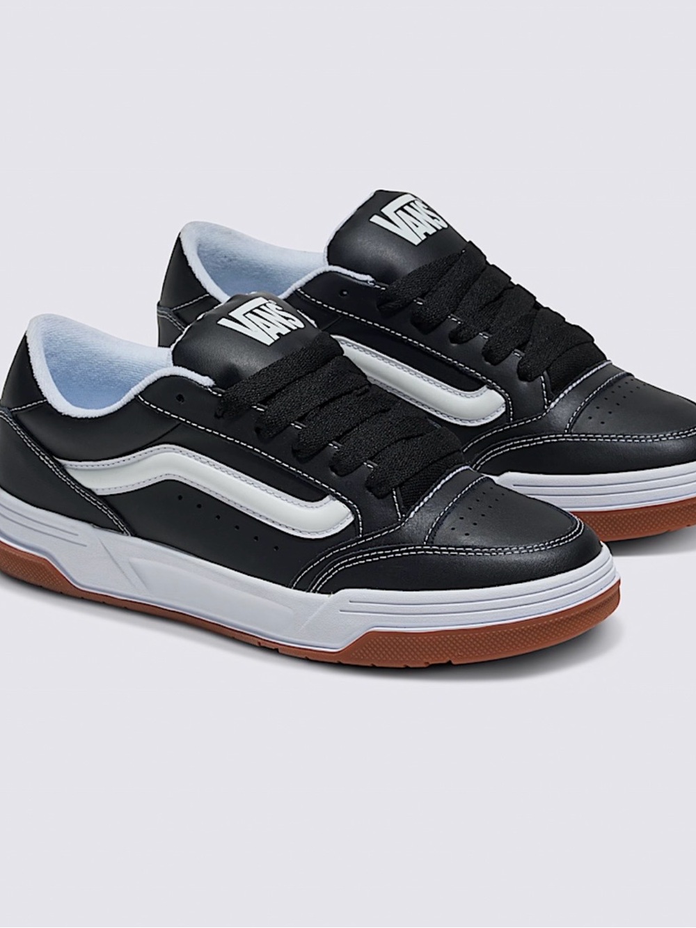Vans Black White Low-Top Sneakers with Gum Sole